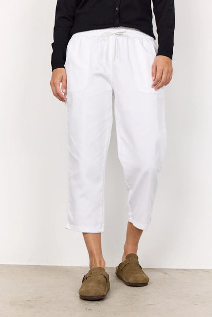 Pull-On Elastic Waist Solid Colour Cropped Pant. Style SOYA18042