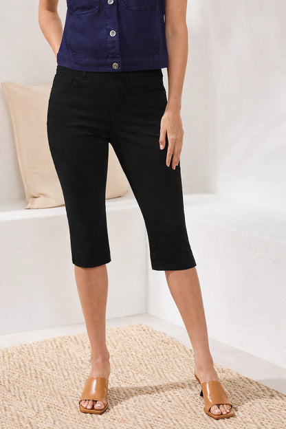 Audrey Pull-On Denim Pedal Pusher. Style TR7674O-5100