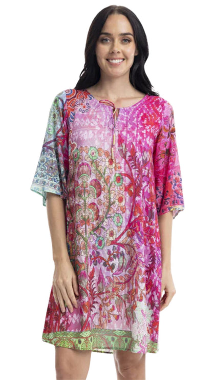 Digital Rambagh Bell Sleeve Dress. Style ORI71486