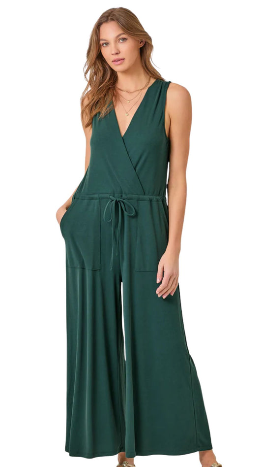 Tie Front Wide Leg Jumpsuit. Style MYS60549-SP25B