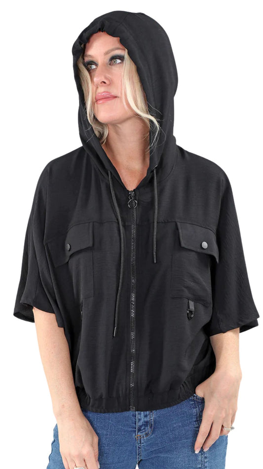 Lightweight Hooded Short Sleeve Jacket. Style MT25S5876