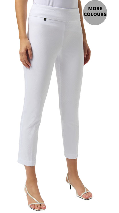 Textured Jacquard Pull On Cropped Bottoms. Style JR251256