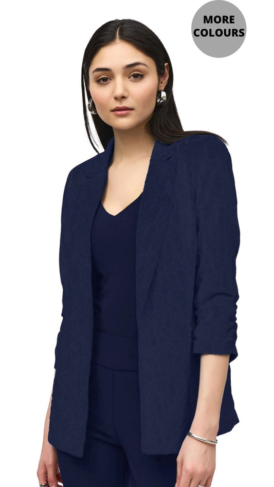 Woven Jacquard Boxy Blazer. Style JR242034