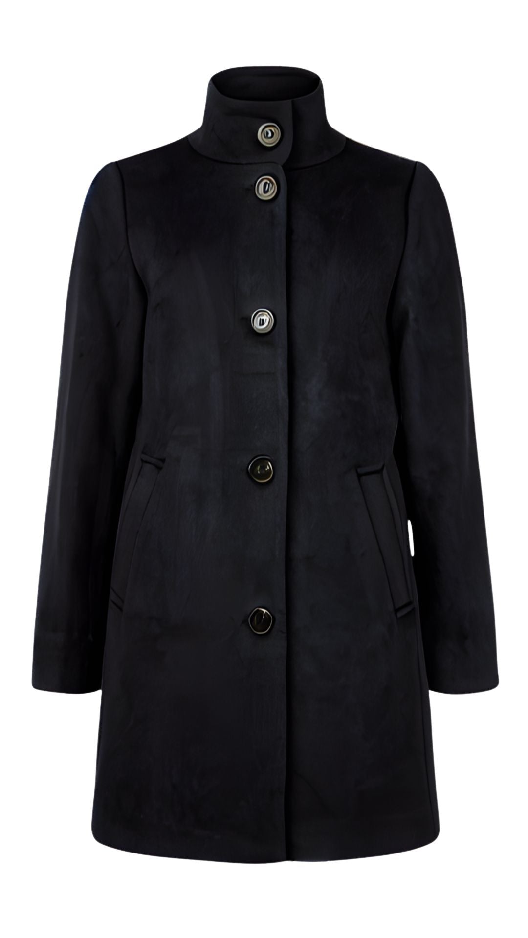 Wool Blend Button Front Peacoat. Style FR986