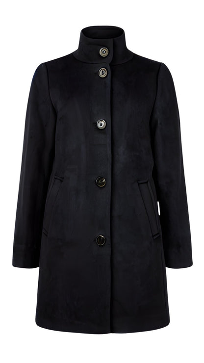 Wool Blend Button Front Peacoat. Style FR986