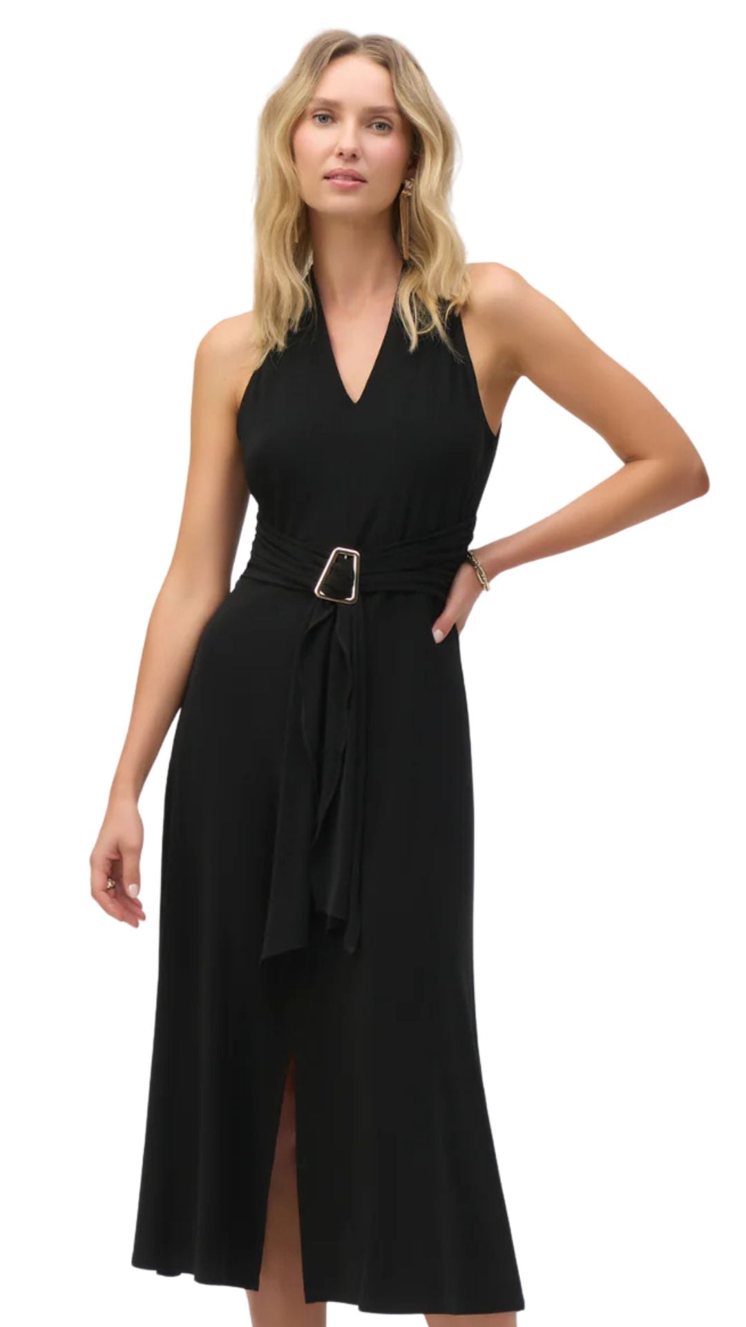 Silky Knit Fit & Flare Midi Dress. Style JR252091