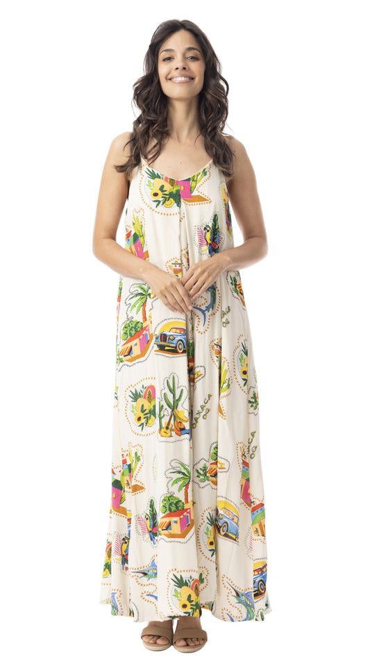 'Guatemala' Strappy Maxi Dress. Style ORI30168