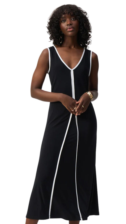 Silky Knit Sleeveless A-Line Dress. Style JR251156