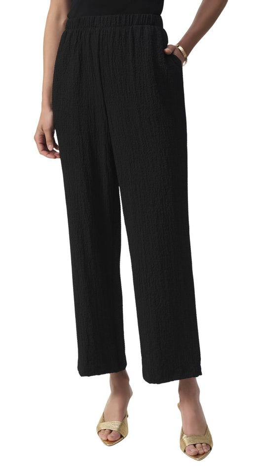 Seersucker Wide Leg Pull On Pant. Style JR251227