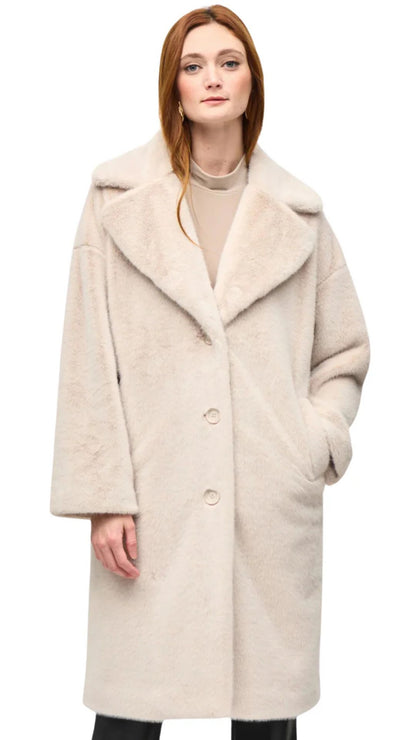 Faux Fur Straight Coat. Style JR243902