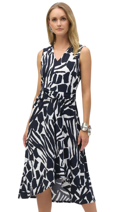 Printed Sleeveless Fit & Flare Midi Dress. Style JR252199