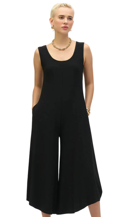 Silky Knit Wide Leg Sleeveles Jumpsuit. Style JR252056
