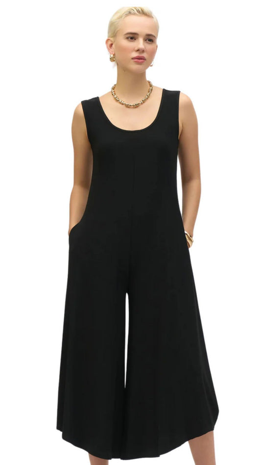 Silky Knit Wide Leg Sleeveles Jumpsuit. Style JR252056