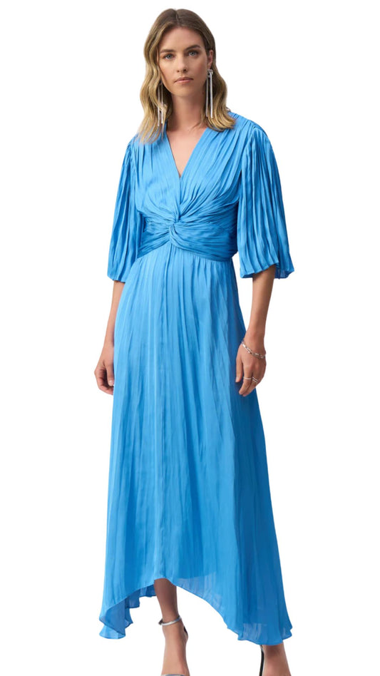 Pleated Satin Midi Dress. Style JR251903