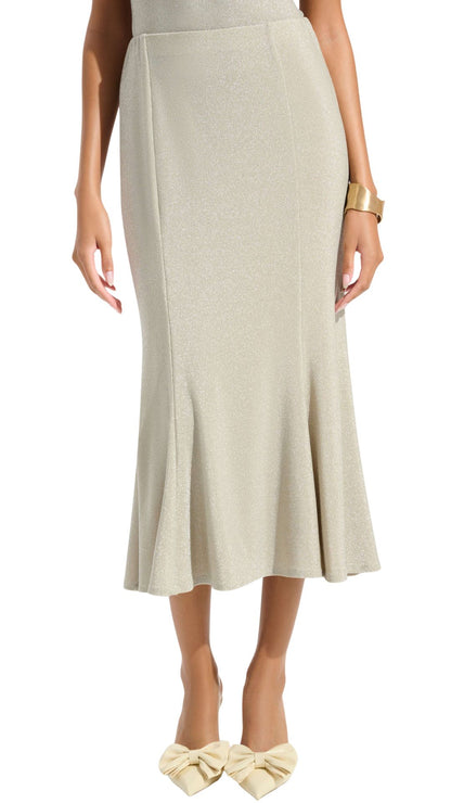 Sparkle Knit Trumpet Skirt. Style JR261748