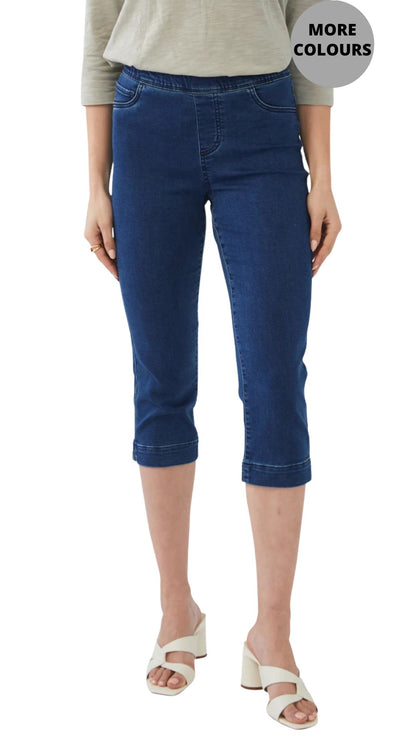 Pull On Faux Fly Capri. Style FD2873711
