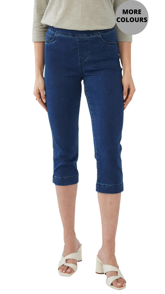 Pull On Faux Fly Capri. Style FD2873711