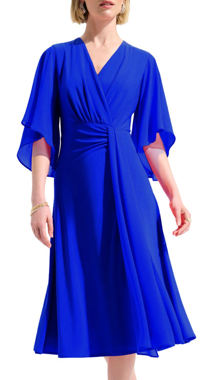 Fit & Flare Chiffon Sash Wrap Dress. Style JR261710