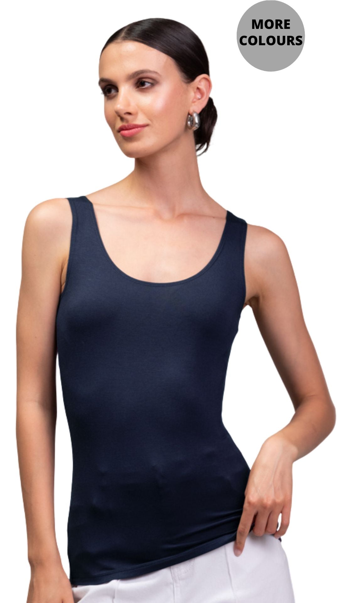 Basic Pull-Over Solid Colour Tank. Style ALSTAS01S25