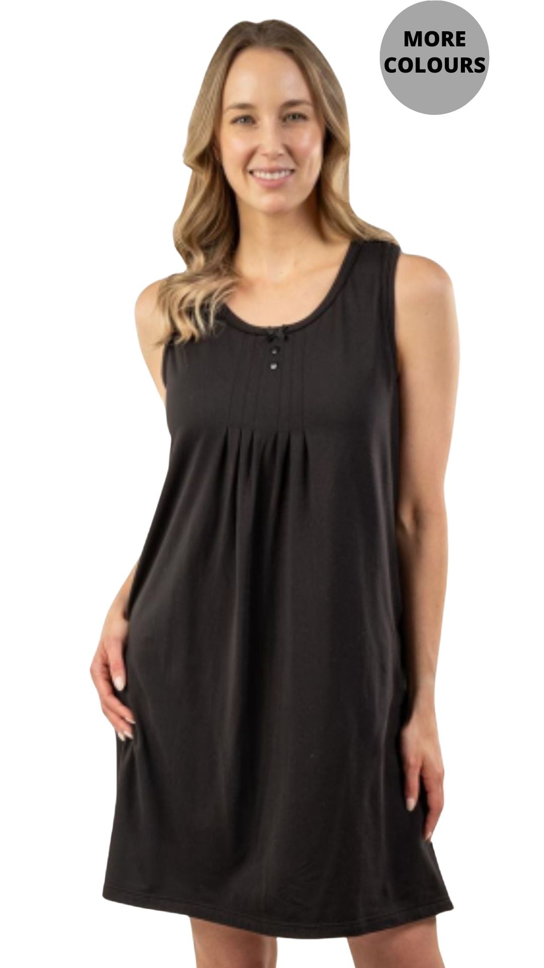 Sleeveless Round Neck Night Gown. Style PL123-2