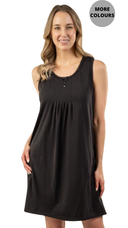 Sleeveless Round Neck Night Gown. Style PL123-2