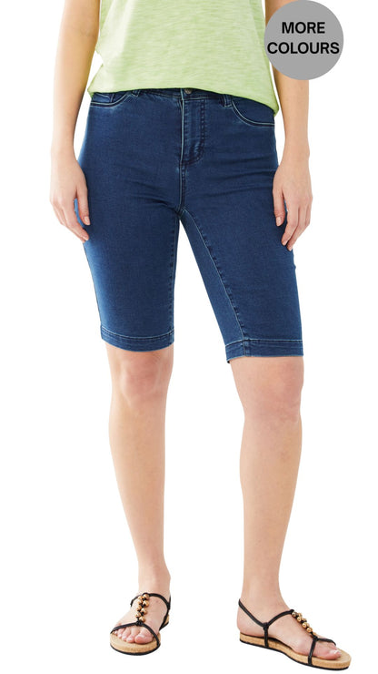 Olivia Bermuda Short in Medium or Dark Wash. Style FD2983711