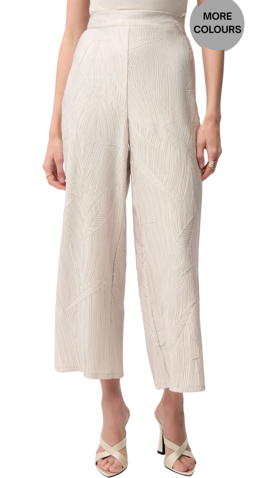 Pleated Satin Pull-On Culotte Pants. Style JR261161