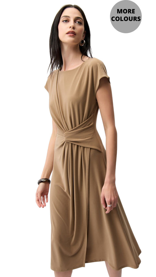 Boat Neck Aline Wrap Style Dress. Style JR261146