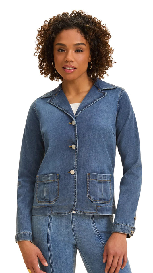 Button Front Denim Jacket. Style FD1913370