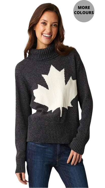 Maple Leaf Turtle Neck Sweater. Style PH87321