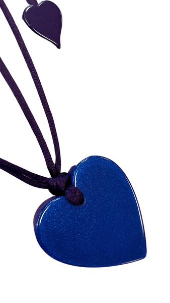 Colourful Statement Collection - Large Blue Heart Necklace. Style 50602039263Q00