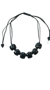 Colourful Beads Collection - Black Beaded Necklace. Style 72401059010Q06