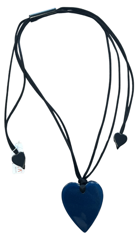 Colourful Statement Collection - Large Blue Heart Necklace. Style 50602039263Q00