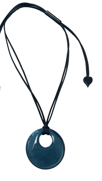 Colourful Statement Collection - Teal Reversible Pendant Necklace. Style 40102149261Q00