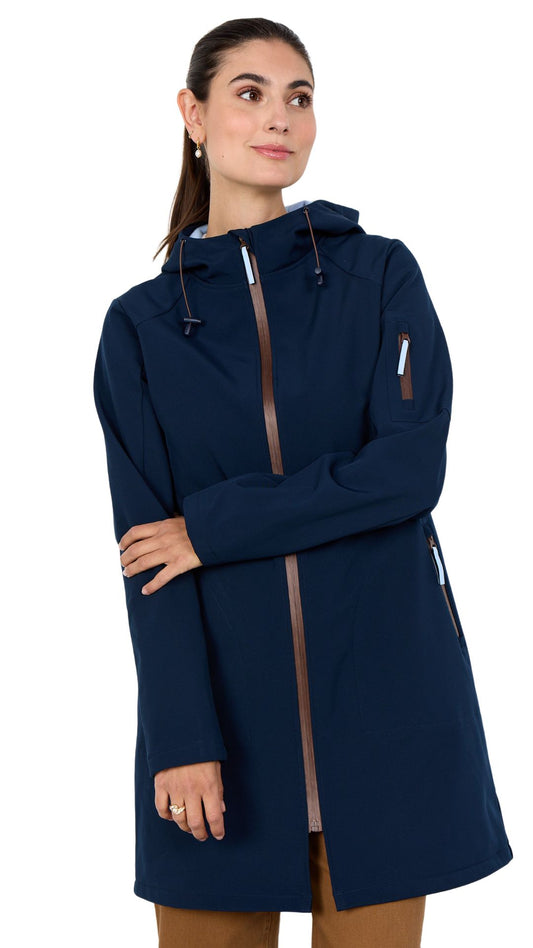 Long Length Zip Front Windbreaker Jacket. Style SOYA41524