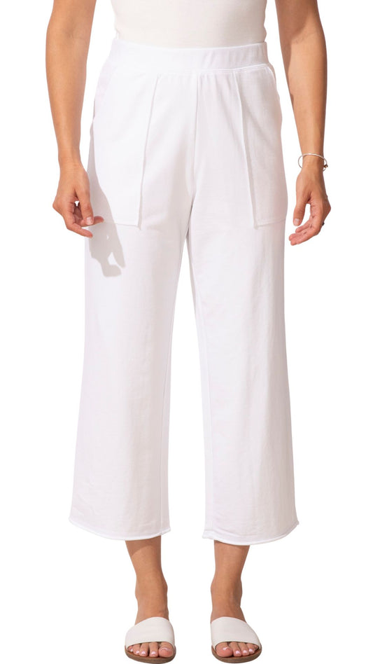 Pull-On Cropped Raw Edge Trim Pants. Style ESC60167