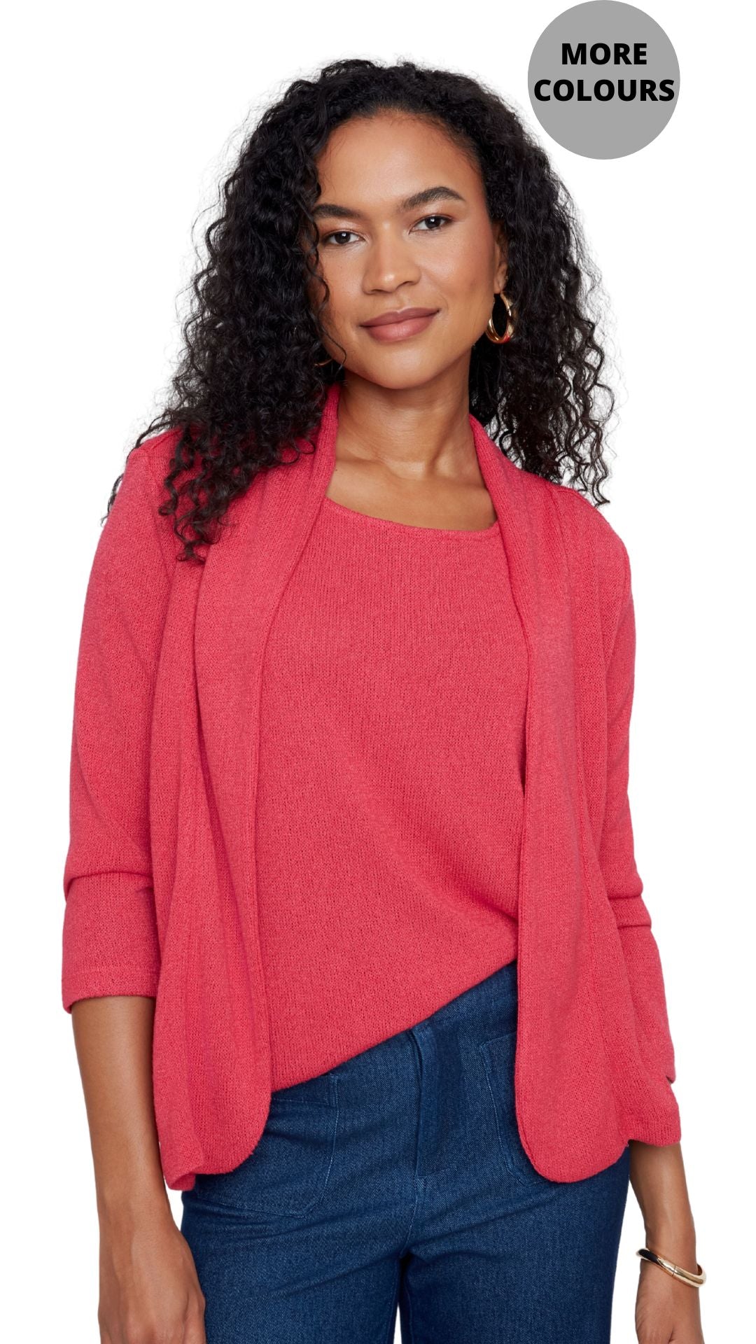 Shawl Collar Knit Cardigan. Style REN7809-55K