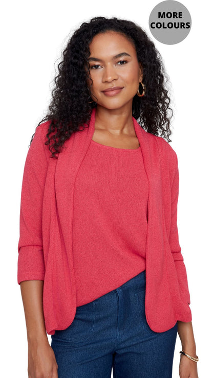 Shawl Collar Knit Cardigan. Style REN7809-55K