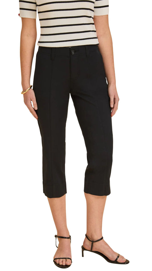 Christina Mid Rise Pin Tuck Cargo Capri. Style FD5261924