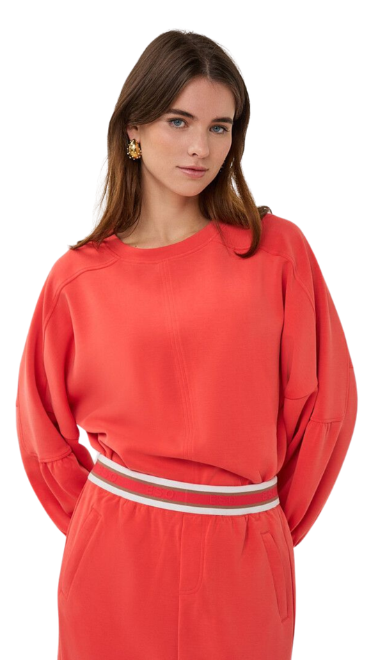 Balloon Sleeve Soft & Stretchy Modal Sweater. Style ESQ05000