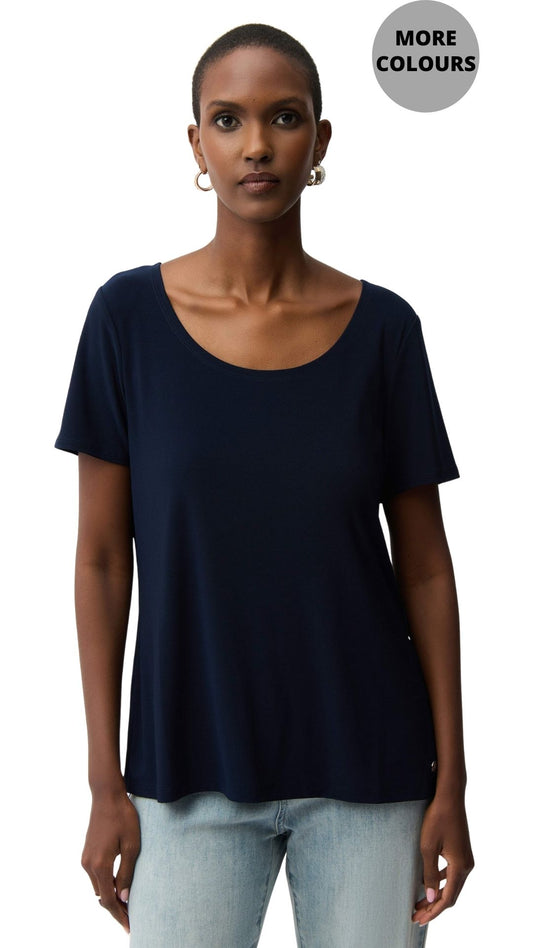 Fit & Flare Short Sleeve Scoop Neck Top. Style JR261940