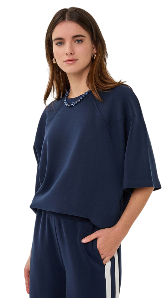 Short Sleeve Soft & Stretch Raglan Sleeve Sweater. Style ESQ05007