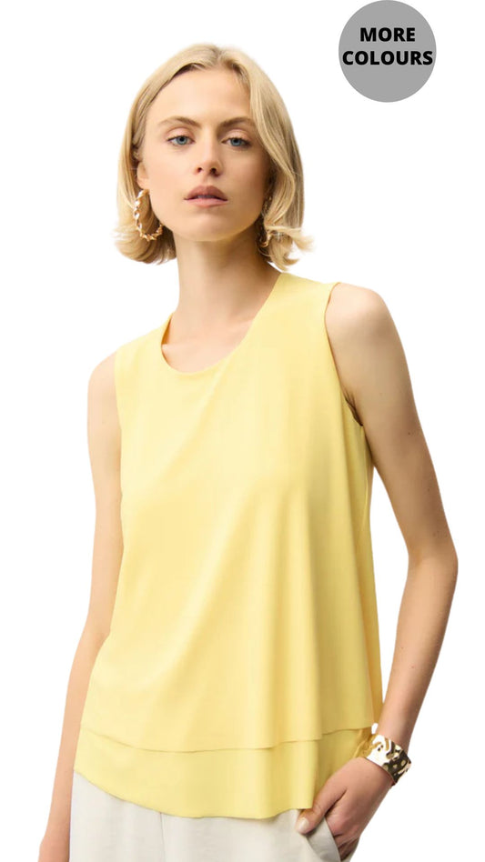 Layered Hem Round Neck Sleeveless Top. Style JR261189