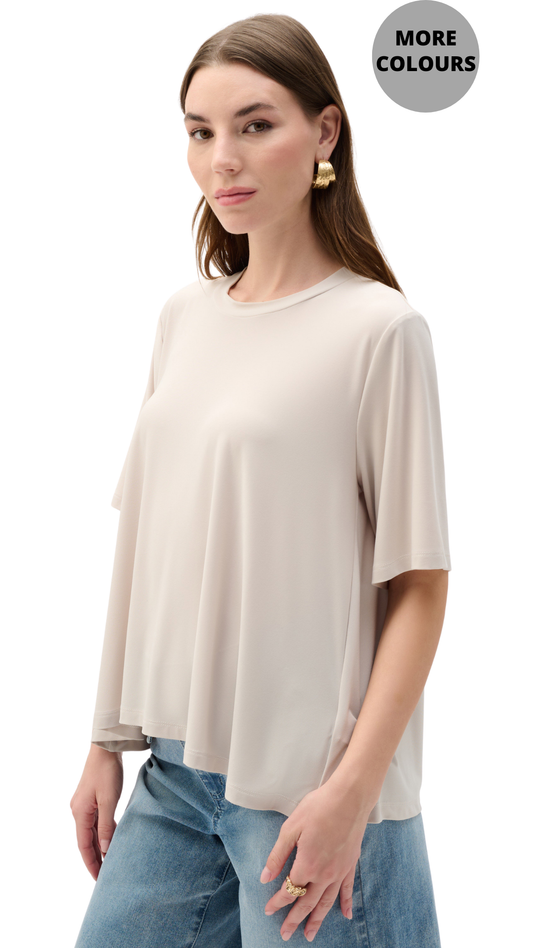 Silky Knit Trapeze Top. Style JR262219
