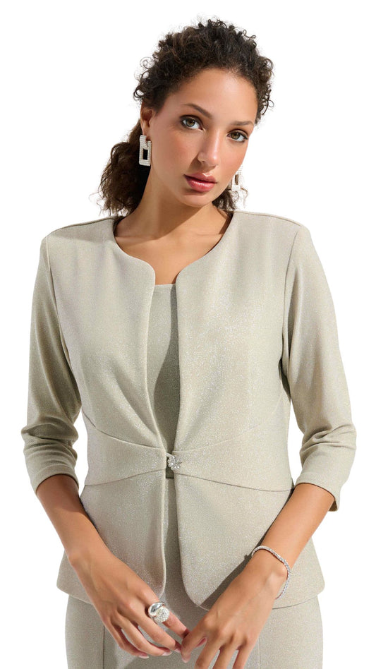Sparkle Knit Fitted Jacket & Cami Set. Style JR261749