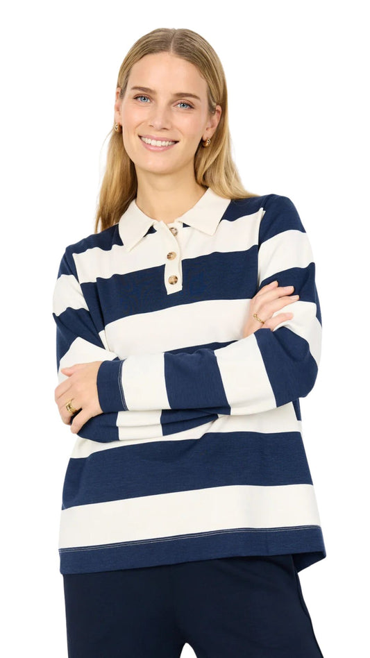 Striped Long Sleeve Rugby Style. Style SOYA27423