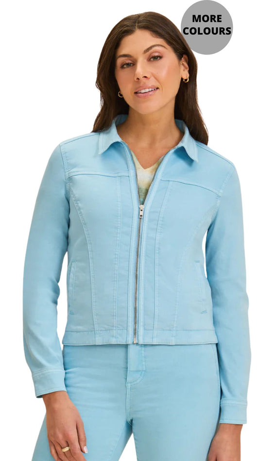 Solid Colour Zipper Front Jacket. Style FD1944511