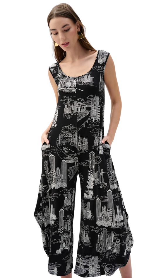 Silky Knit Sleeveless Culotte Jumpsuit. Style JR262243