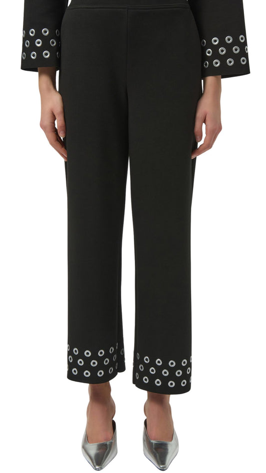 Scuba Jersey Straight Leg Pull-On Grommet Pants. Style JR254094