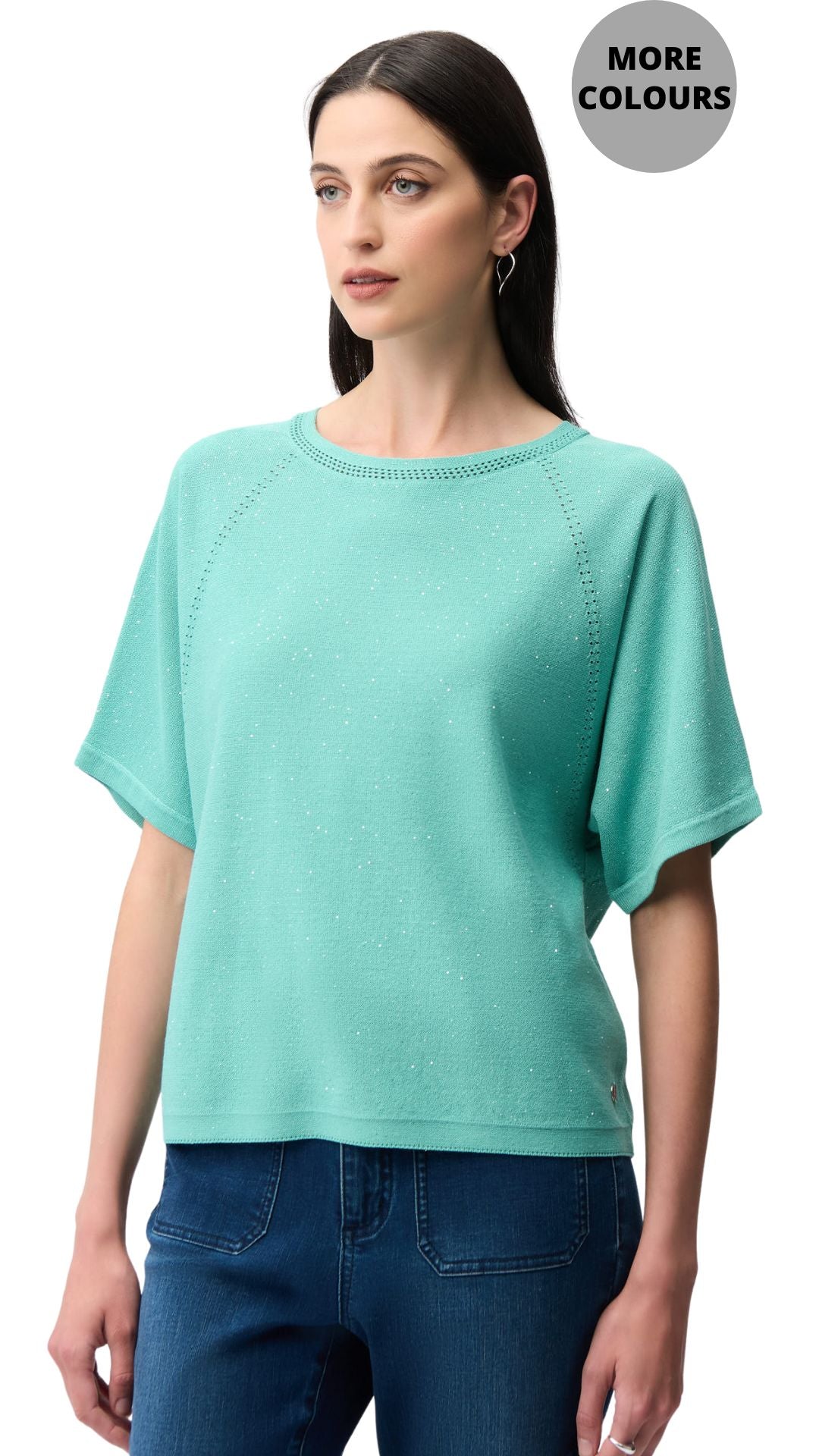 Short Raglan Sleeve Crew Neck Top. Style JR261917